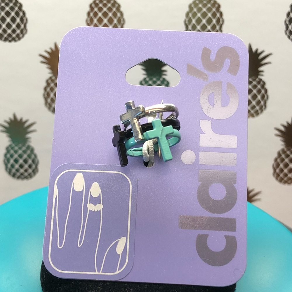 Adjustable Cross Midi Ring Set